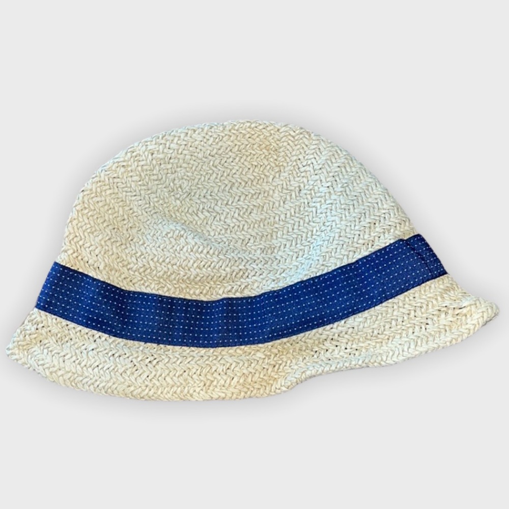 Old Navy Boys’ Neutral & Navy Paper Straw Hat